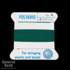 Dark Green Griffin Nylon Size 4 Needle End Bead Cord #CGF211-General Bead
