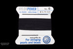 Black Griffin Nylon Size 6 Needle End Bead Cord #CGF302-General Bead