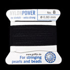Black Griffin Nylon Size 8 Needle End Bead Cord #CGF402-General Bead