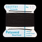 Black Griffin Nylon Size 10 Needle End Bead Cord #CGF502-General Bead