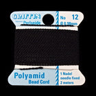 Black Griffin Nylon Size 12 Needle End Bead Cord #CGF602-General Bead