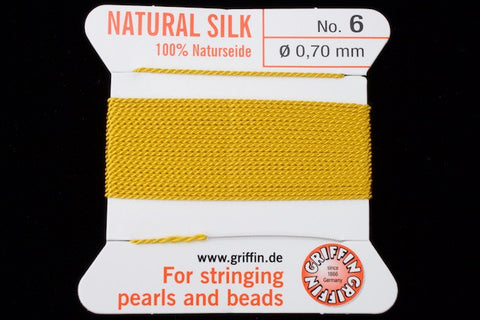 Amber Griffin Silk Size 6 Needle End Bead Cord #CGG310-General Bead