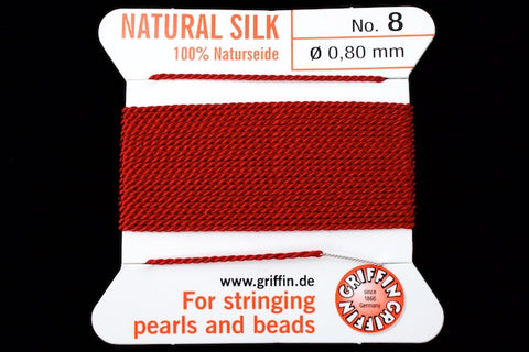 Garnet Griffin Silk Size 8 Needle End Bead Cord #CGG406-General Bead