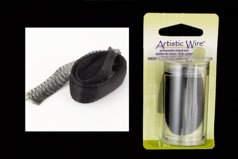 18mm Black Mesh Tube (10 Packs) #CGN019-General Bead