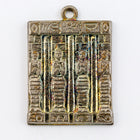 15mm Antique Silver Egyptian Tablet Charm #CHA010-General Bead