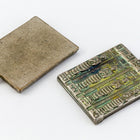 15mm Antique Silver Egyptian Tablet Charm #CHA010-General Bead