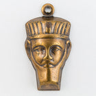 20mm Antique Brass Pharaoh Head Charm #CHA015-General Bead