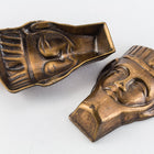 20mm Antique Brass Pharaoh Head Charm #CHA015-General Bead