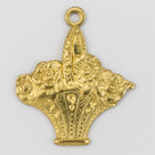 20mm Gold Flower Basket Charm #CHA029-General Bead