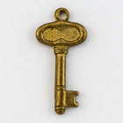 10mm Raw Brass Skeleton Key Charm (2 Pcs) #CHA030-General Bead
