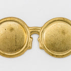 30mm Raw Brass Round Sunglasses Charm #CHA031-General Bead