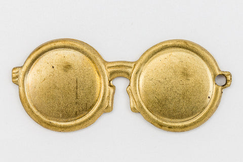 30mm Raw Brass Round Sunglasses Charm #CHA031-General Bead