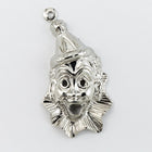 30mm Silver Dimensional Clown Head Charm #CHA046-General Bead