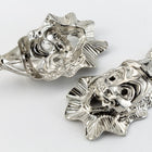 30mm Silver Dimensional Clown Head Charm #CHA046-General Bead