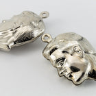 20mm Silver Double Sided Man's Profile Charm #CHA047-General Bead