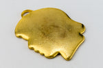 23mm Gold Girl's Profile Charm (2 Pcs) #CHA048-General Bead
