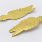 34mm Raw Brass Man In Hat Cutout Charm (2 Pcs) #CHA050-General Bead