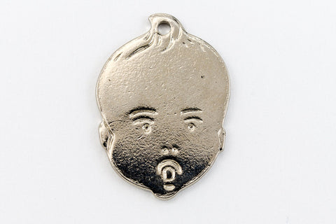 18mm Silver Baby Face Charm #CHA051-General Bead
