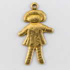 21mm Raw Brass Rag Doll Charm (2 Pcs) #CHA052-General Bead