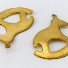 21mm Raw Brass Rocking Horse Charm (2 Pcs) #CHA053-General Bead