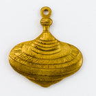 17mm Raw Brass Spinning Top Charm #CHA057