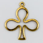23mm Raw Brass Club Charm (2 Pcs) #CHA059-General Bead