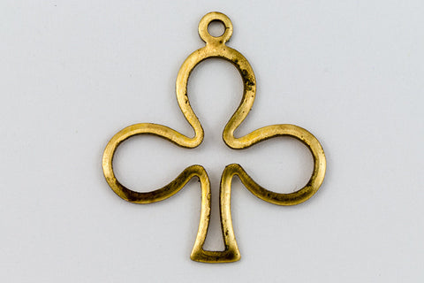 23mm Raw Brass Club Charm (2 Pcs) #CHA059-General Bead