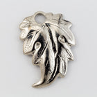 18mm Silver Ruffled Leaf Charm #CHA062-General Bead