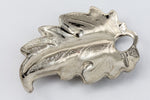18mm Silver Ruffled Leaf Charm #CHA062-General Bead