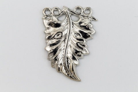 20mm Silver Ruffled Leaf Charm #CHA063-General Bead