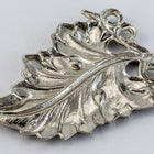 20mm Silver Ruffled Leaf Charm #CHA063-General Bead