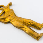 25mm Raw Brass Man Playing Golf Charm #CHA072-General Bead