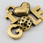18mm Gold "I Love Golf" Charm #CHA073-General Bead