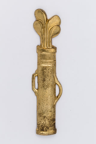 57mm Raw Brass Golf Bag #CHA074-General Bead