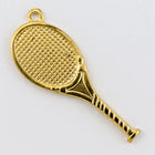 23mm Gold Tennis Racket Charm #CHA075-General Bead