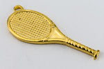23mm Gold Tennis Racket Charm #CHA075-General Bead