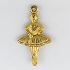 25mm Raw Brass Double Sided Ballerina Charm (2 Pcs) #CHA082-General Bead