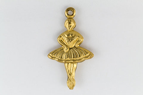 25mm Raw Brass Double Sided Ballerina Charm (2 Pcs) #CHA082-General Bead