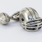 15mm Pewter Football and Helmet Charm #CHA084-General Bead