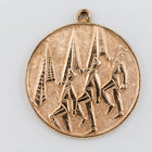 33mm Raw Brass Color Guard Charm #CHA087-General Bead