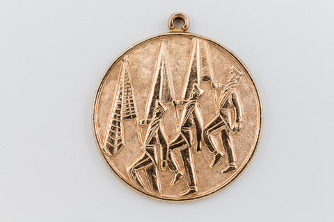 33mm Raw Brass Color Guard Charm #CHA087-General Bead
