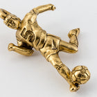 25mm Gold Dimensional Soccer Player Charm #CHA089-General Bead