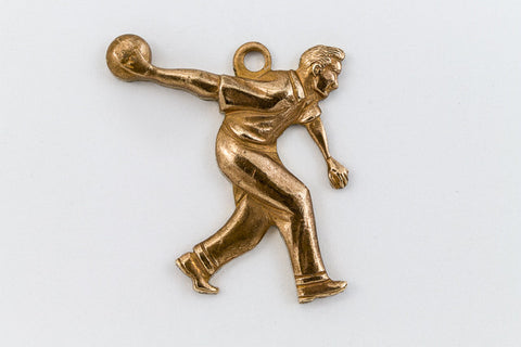20mm Antique Brass Bowling Charm #CHA091-General Bead