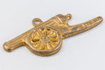 25mm Raw Brass Cannon Charm #CHA092-General Bead