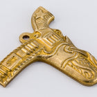 20mm Raw Brass Pistol in Holster Charm #CHA093-General Bead