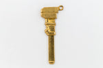 24mm Raw Brass Pipe Wrench Charm #CHA095-General Bead