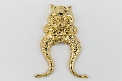 30mm Gold Monster Face #CHA100-General Bead