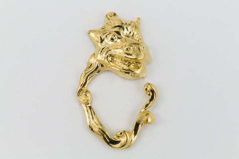 20mm Gold Monster Face Charm #CHA101-General Bead