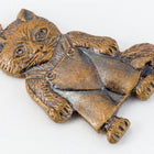 20mm Antique Brass Kitten in Overalls Charm #CHA121-General Bead