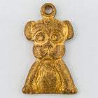 15mm Raw Brass Puppy Charm #CHA127-General Bead